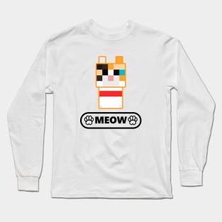 Ulla Britta Cat Meow Black Long Sleeve T-Shirt